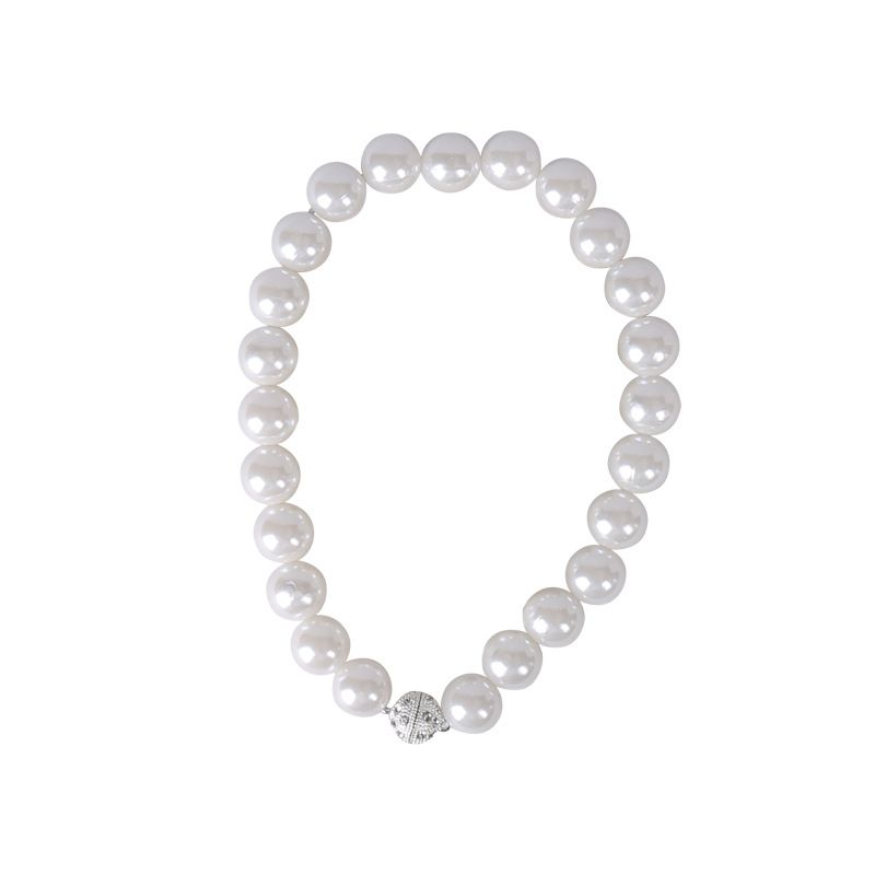 3 Pairs Magnetic Pearl Curtain Tiebacks(40cm) - No-Drill ABS Bead Holdback with Rhinestone Clasp V888-ELOSUNG47339