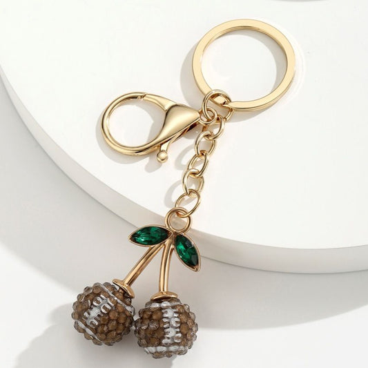 2 Pcs Brown rugby ball shape Creative Sports Ball Cherry Keychain - Cute Resin Charm for Car Keys, Bags & V888-ELOSUNG47386