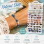 Boho Braided Shell & Crystal Bracelet Set - 12-Piece Adjustable Woven Jewelry with Conch, Beads & Stone Charms V888-ELOSUNG47392