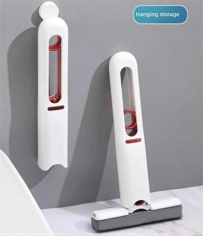 Mini Handheld Sponge Mop - Self-Squeezing, No-Touch Cleaning with 4 Replaceable Heads for Kitchen, Bathroom & V888-ELOSUNG47393
