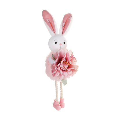 Pink Easter Bunny Flower Hanging Decoration for Home, Garden or Party Scene V888-ELOSUNG48011