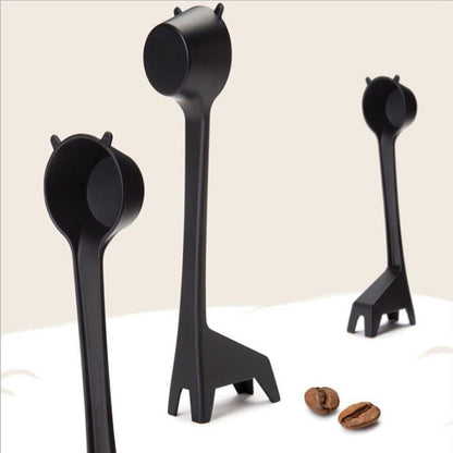 Giraffe-Shaped Coffee Scoop Set of 10 in Black ABS Plastic for Precise Coffee Grounds Measurement V888-ELOSUNG48014
