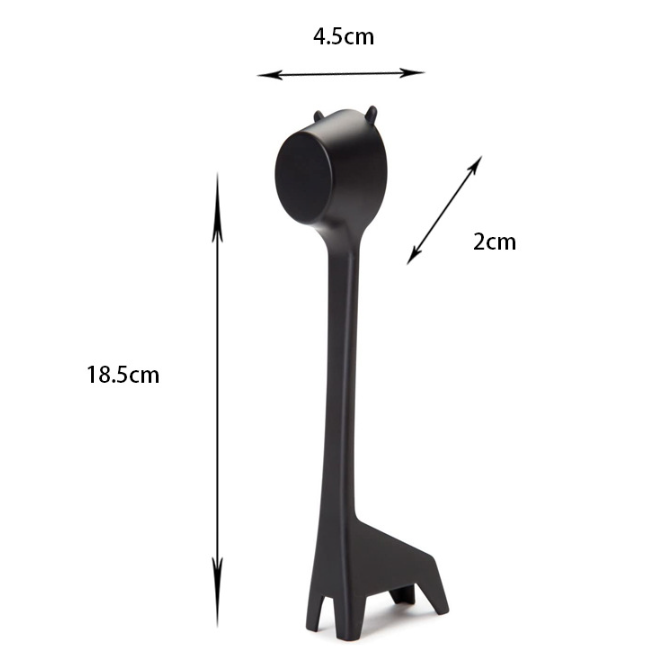 Giraffe-Shaped Coffee Scoop Set of 10 in Black ABS Plastic for Precise Coffee Grounds Measurement V888-ELOSUNG48014