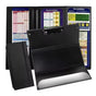 Black Three-Fold Clipboard with Document Holder - PP Material, Compact Design for Medical & Office Use V888-ELOSUNG48032