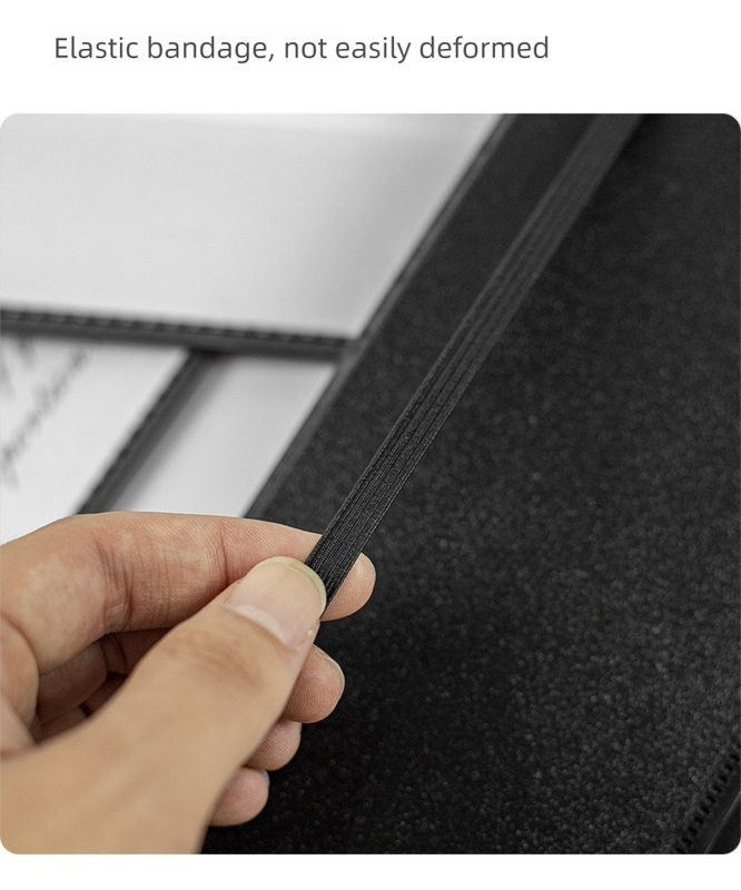 Black Three-Fold Clipboard with Document Holder - PP Material, Compact Design for Medical & Office Use V888-ELOSUNG48032