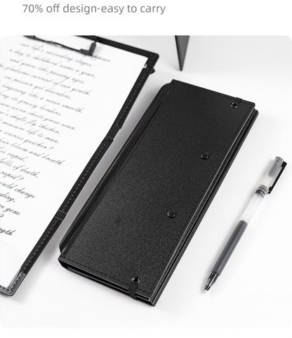 Blue-green Three-Fold Clipboard with Document Holder - PP Material, Compact Design for Medical & Office Use V888-ELOSUNG48033