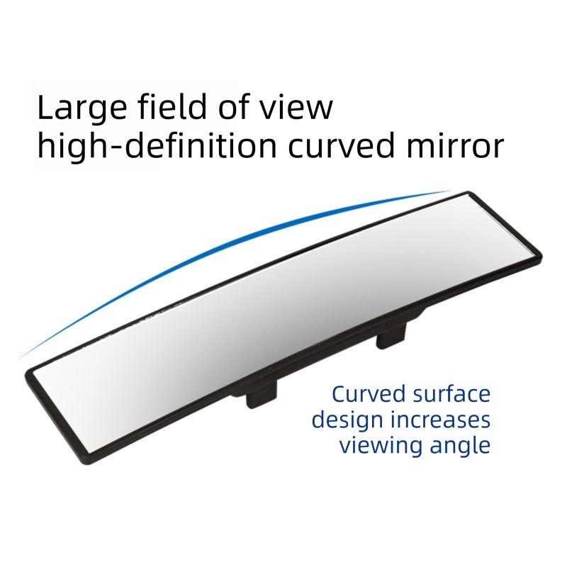 Wide-View Curved Interior Rearview Mirror - Anti-Glare, Anti-Fog, Easy Clip-On Installation V888-ELOSUNG48041
