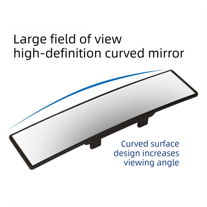 Wide-View Curved Interior Rearview Mirror - Anti-Glare, Anti-Fog, Easy Clip-On Installation V888-ELOSUNG48041