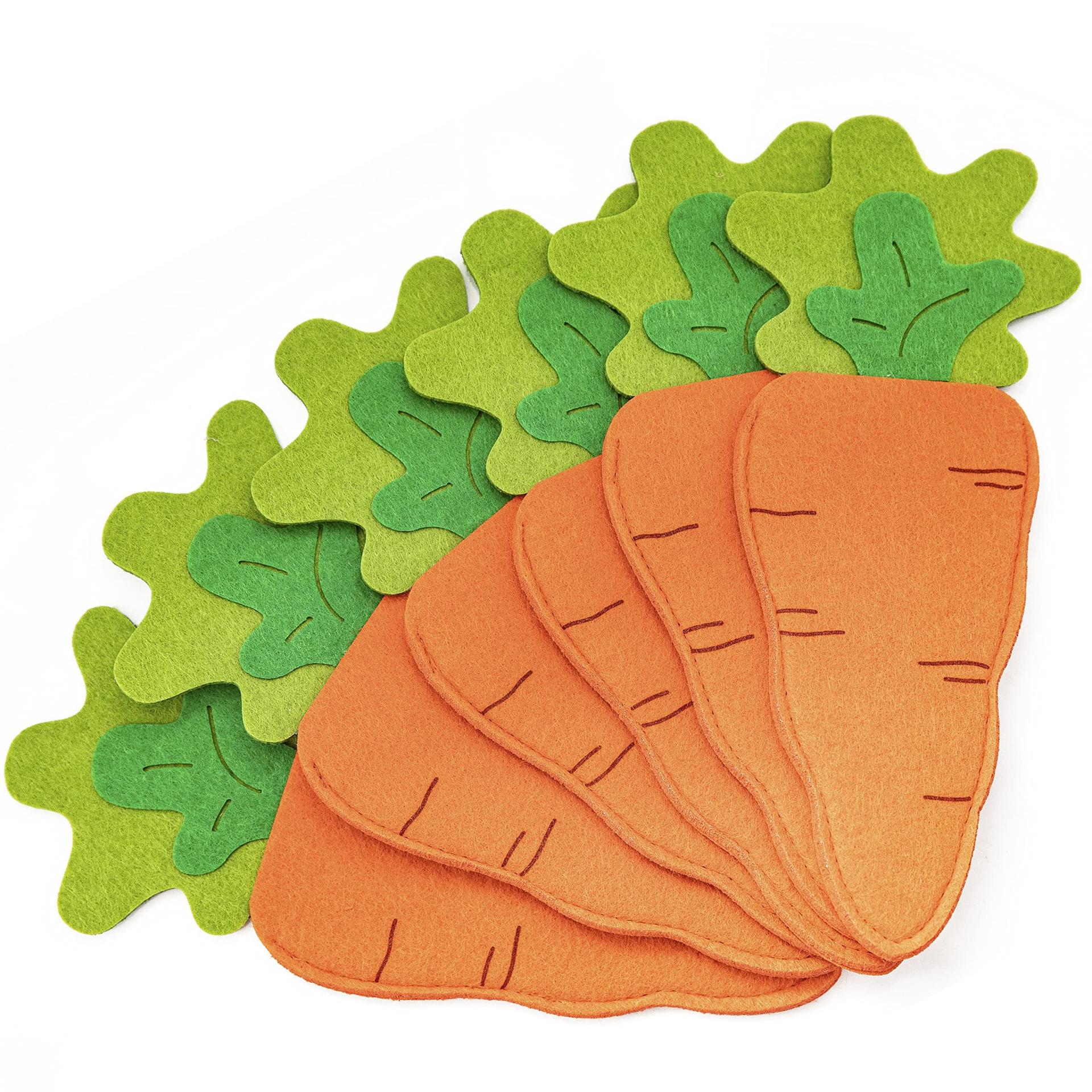 6-Pack Carrot-Shaped Utensil Pouch Set - Easter-Themed Cutlery Case for Kids and Families V888-ELOSUNG48052