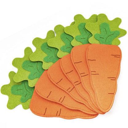 6-Pack Carrot-Shaped Utensil Pouch Set - Easter-Themed Cutlery Case for Kids and Families V888-ELOSUNG48052