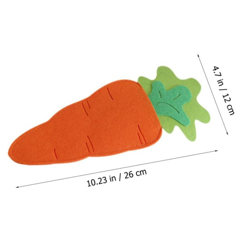 6-Pack Carrot-Shaped Utensil Pouch Set - Easter-Themed Cutlery Case for Kids and Families V888-ELOSUNG48052