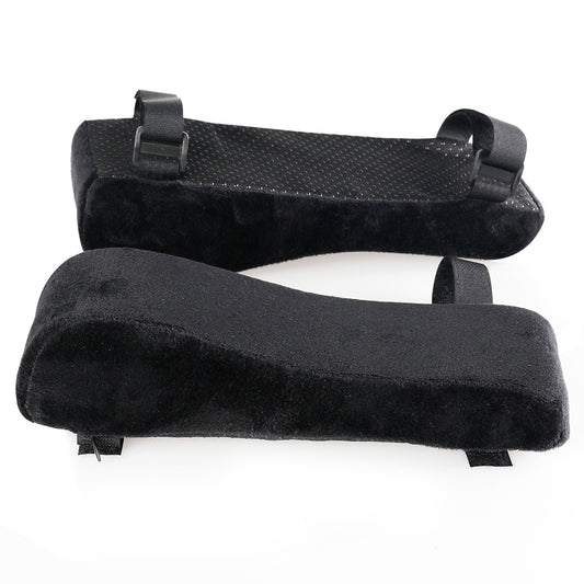 Black 2-Pack Chair Armrest Pad - Memory Foam Elbow Support Cushion for Office and Home Chairs V888-ELOSUNG48053
