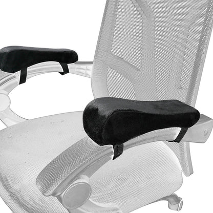 Black 2-Pack Chair Armrest Pad - Memory Foam Elbow Support Cushion for Office and Home Chairs V888-ELOSUNG48053