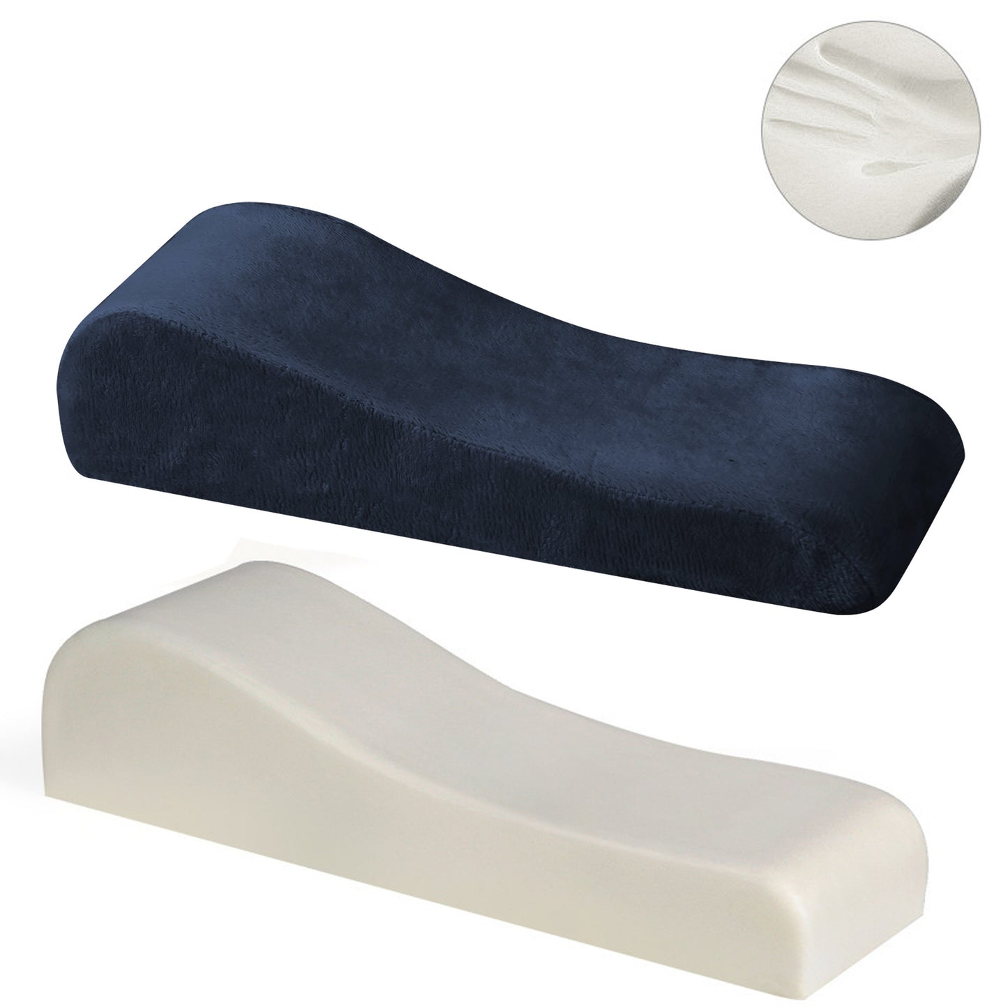 Dark blue 2-Pack Chair Armrest Pad - Memory Foam Elbow Support Cushion for Office and Home Chairs V888-ELOSUNG48056