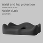 Black Ergonomic Memory Foam Seat Cushion - Coccyx Relief for Office, Car and Long Sitting V888-ELOSUNG48087