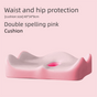 Double-tone pink Ergonomic Memory Foam Seat Cushion - Coccyx Relief for Office, Car and Long Sitting V888-ELOSUNG48090