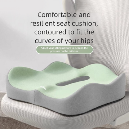 Double-tone pink Ergonomic Memory Foam Seat Cushion - Coccyx Relief for Office, Car and Long Sitting V888-ELOSUNG48090