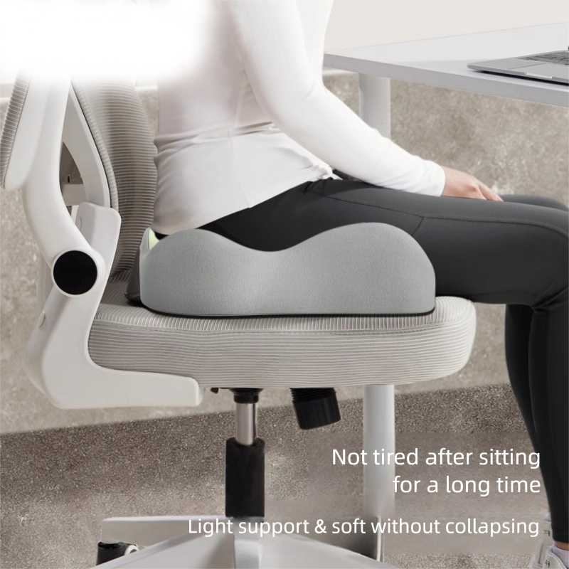 Double-tone pink Ergonomic Memory Foam Seat Cushion - Coccyx Relief for Office, Car and Long Sitting V888-ELOSUNG48090