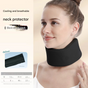 Black Neck Support Brace for Posture Correction - Cervical Collar with Cooling Fabric and Adjustable Fit for V888-ELOSUNG48094
