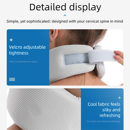 Skin color Neck Support Brace for Posture Correction - Cervical Collar with Cooling Fabric and Adjustable Fit V888-ELOSUNG48095