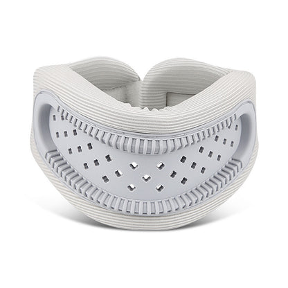 Grey Hollow Neck Support Brace - Ergonomic Cervical Collar with Breathable Design for Posture Correction and V888-ELOSUNG48099