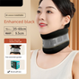 Black Reinforced Neck Support Brace - Adjustable Cervical Collar with PP Support Strips for Posture V888-ELOSUNG48102