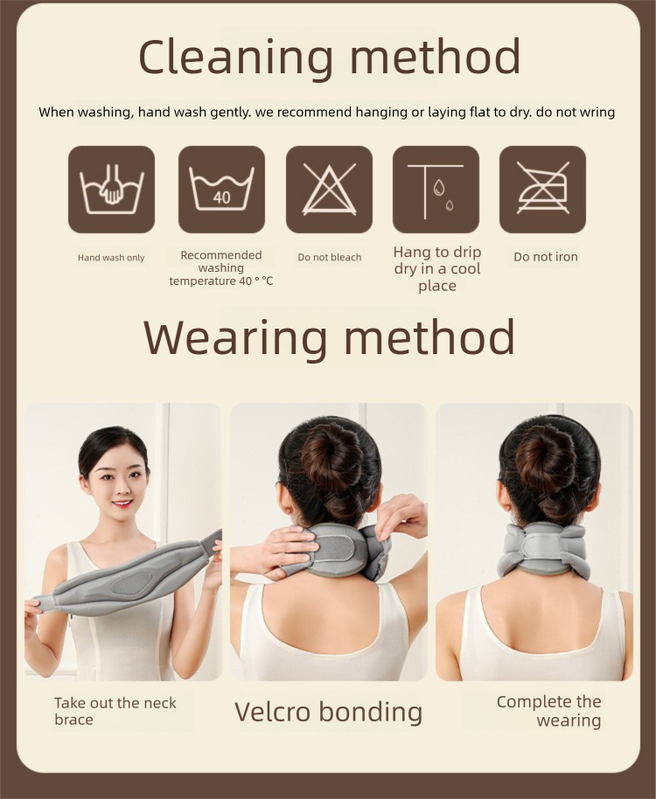 Black Reinforced Neck Support Brace - Adjustable Cervical Collar with PP Support Strips for Posture V888-ELOSUNG48102