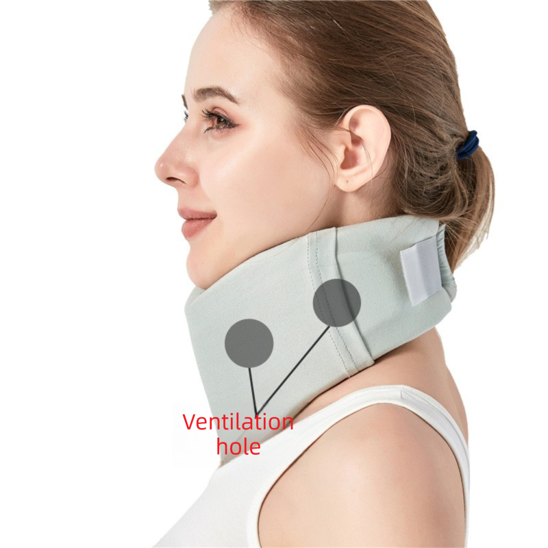 Removable Neck Support Brace - Lightweight Cervical Collar with Breathable Design for Posture Correction and V888-ELOSUNG48110