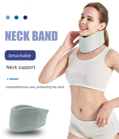 Removable Neck Support Brace - Lightweight Cervical Collar with Breathable Design for Posture Correction and V888-ELOSUNG48112
