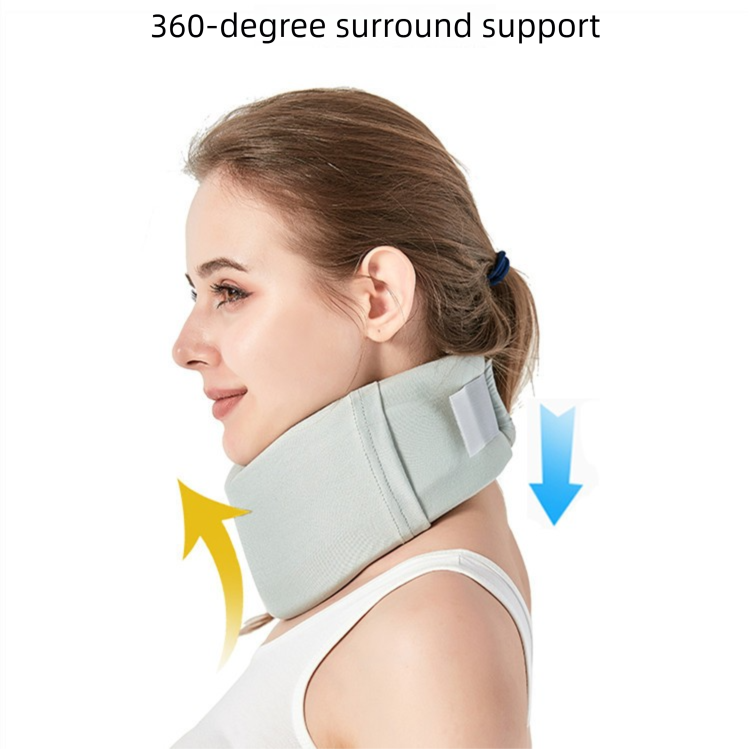 Removable Neck Support Brace - Lightweight Cervical Collar with Breathable Design for Posture Correction and V888-ELOSUNG48112