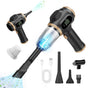 Black Portable Wireless Car Vacuum Cleaner - Powerful Suction for Car and Home Use with Dual-Function Air V888-ELOSUNG48114