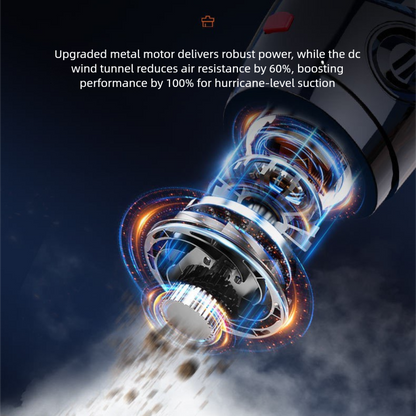 Black Portable Cordless Vacuum Cleaner - High-Power Lithium Battery with Strong Suction for Car and Home Use V888-ELOSUNG48115