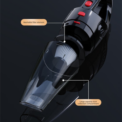 Piano lacquer black Portable Cordless Vacuum Cleaner - High-Power Lithium Battery with Strong Suction for Car V888-ELOSUNG48116