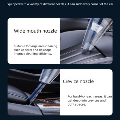 Piano lacquer black Portable Cordless Vacuum Cleaner - High-Power Lithium Battery with Strong Suction for Car V888-ELOSUNG48116