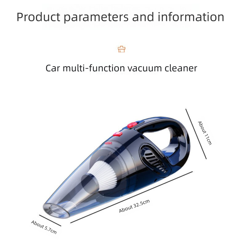 Piano lacquer black Portable Cordless Vacuum Cleaner - High-Power Lithium Battery with Strong Suction for Car V888-ELOSUNG48116