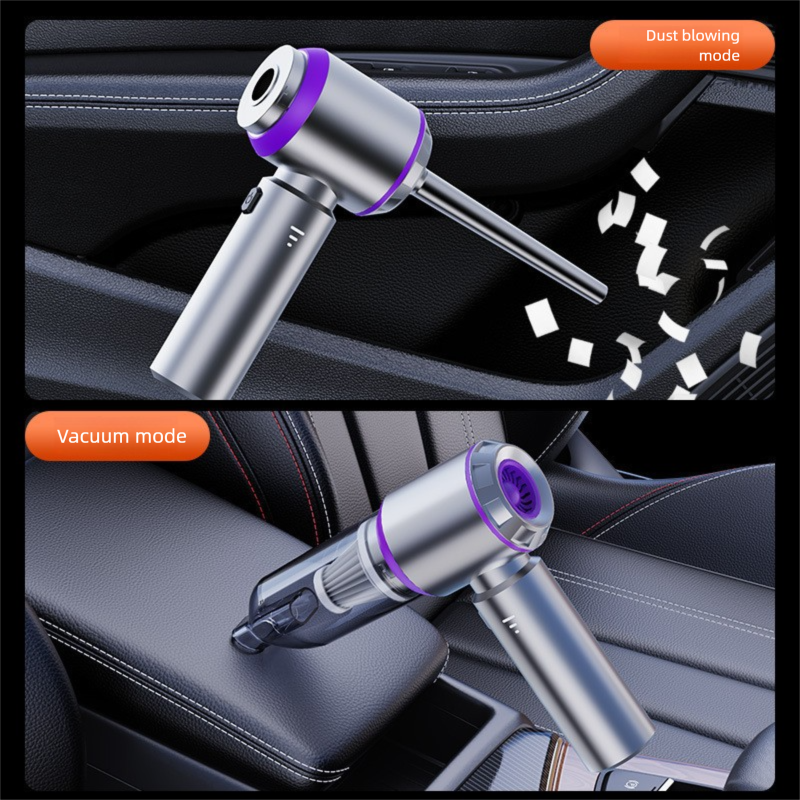 Silvery-purple Wireless Handheld Vacuum Cleaner with Blow, Suck, Inflate, and Pump Functions - Brushless V888-ELOSUNG48117