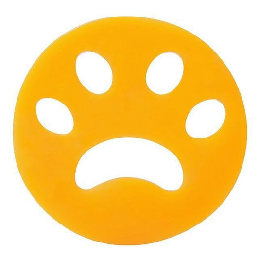 Circular orange 10-Pack Reusable Silicone Cat Paw Lint Remover for Clothes and Laundry, Double-Sided Sticky V888-ELOSUNG48127
