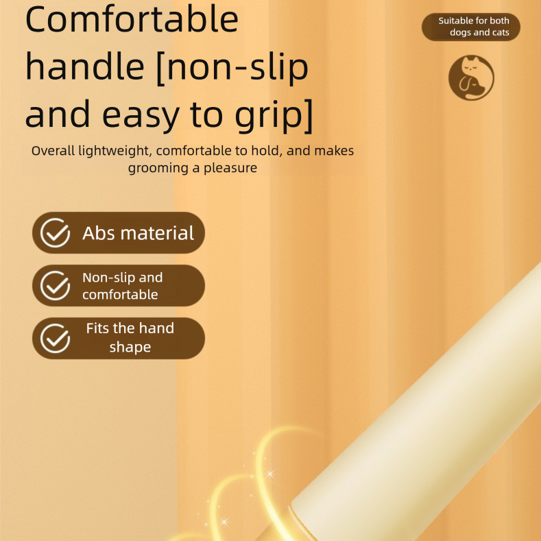 2-Pack Self-Cleaning Pet Grooming Comb with Stainless Steel Teeth, ABS Handle for Dogs and Cats - Easy Hair V888-ELOSUNG48135