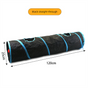 Black Straight-Through Cat Tunnel Play Set with Collapsible Design, Interactive Ball & Durable Fabric - Ideal V888-ELOSUNG48142