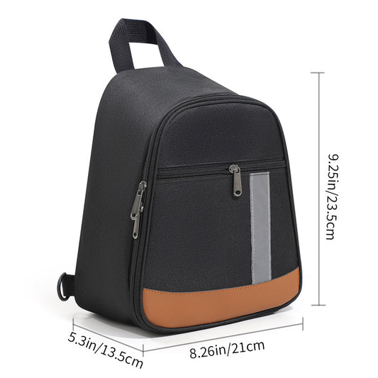 Black Portable Insulated Lunch Bag with Thick Aluminum Foil Lining - Oxford Fabric Thermal Food Carrier for V888-ELOSUNG48163