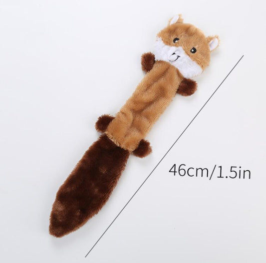 2-Pack Brown raccoon Identical Plush Pet Toys with Squeaker - Durable Fur-Textured Chew Toys for Dogs, Ideal V888-ELOSUNG48168