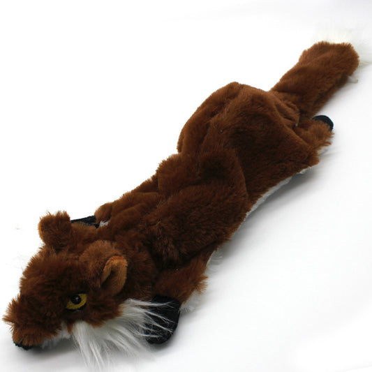 2-Pack Coffee Fox Identical Plush Pet Toys with Squeaker - Durable Fur-Textured Chew Toys for Dogs, Ideal for V888-ELOSUNG48169