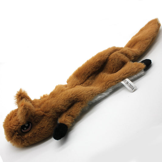 2-Pack Yellow Squirrel Identical Plush Pet Toys with Squeaker - Durable Fur-Textured Chew Toys for Dogs, V888-ELOSUNG48170