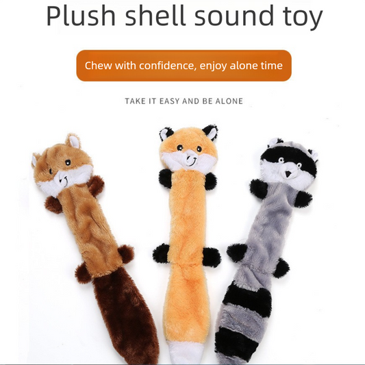 3-Pack Plush Pet Toys with Squeaker - Durable Fur-Textured Chew Toys for Dogs, Featuring Three Distinct V888-ELOSUNG48172