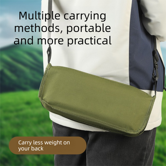 Black Portable Folding Backpack Stool with Carrying Case - Compact, Durable Outdoor Seat for Camping, Hiking, V888-ELOSUNG48175