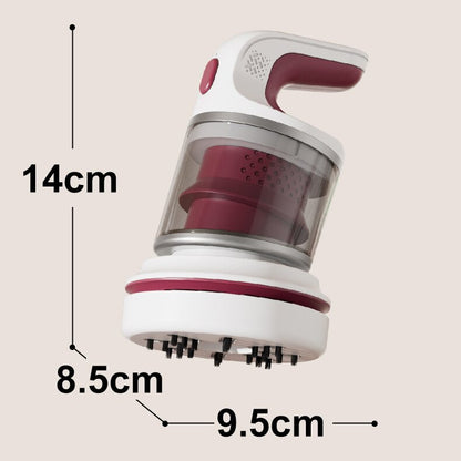 Red Compact Desktop Vacuum Cleaner – Cordless Handheld Dust Remover for Office, Keyboard, Car & Home Use with Dual Suction Modes and USB Charging