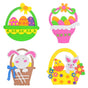 4-Pack Easter EVA Craft Basket Kit - DIY Decorative Set for Kids, Perfect for Holiday Crafts, Classroom V888-ELOSUNG48203