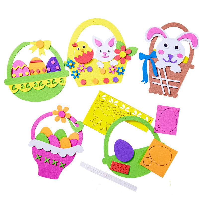 4-Pack Easter EVA Craft Basket Kit - DIY Decorative Set for Kids, Perfect for Holiday Crafts, Classroom V888-ELOSUNG48203