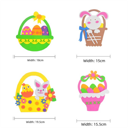 4-Pack Easter EVA Craft Basket Kit - DIY Decorative Set for Kids, Perfect for Holiday Crafts, Classroom V888-ELOSUNG48203