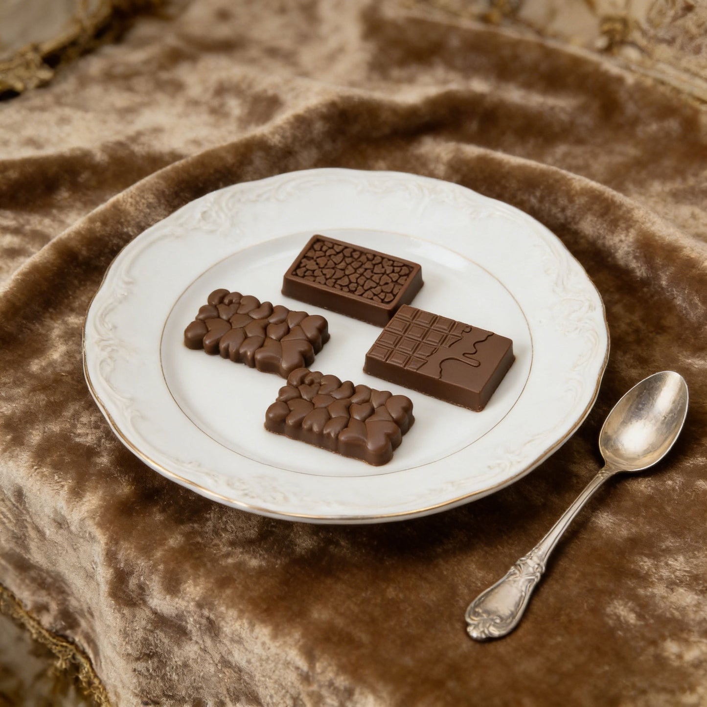 2-Piece Dubai Rectangle Chocolate Silicone Mold Set - Food-Grade, Easy Release, Heat-Resistant Baking Molds V888-ELOSUNG48224